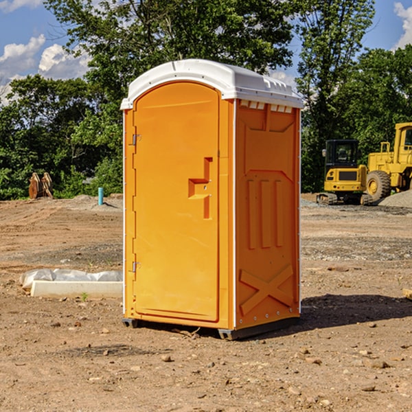 how often are the porta potties cleaned and serviced during a rental period in Whippleville